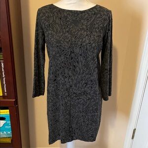 Cut Loose Gray Sheath Dress with Bateau Neckline